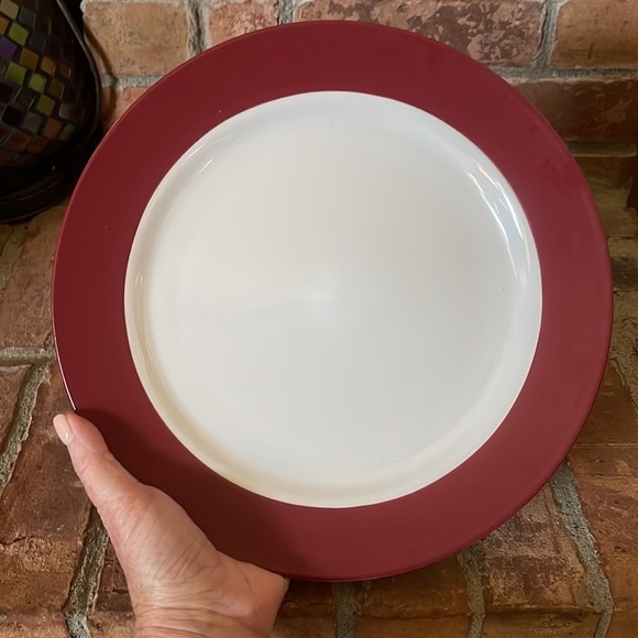 Vtg Pfaltzgraff Harmony Red Dinner Plates Set of 2 - Picture 2 of 4